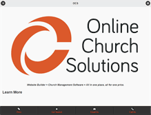 Tablet Screenshot of onlinechurchsolutions.com